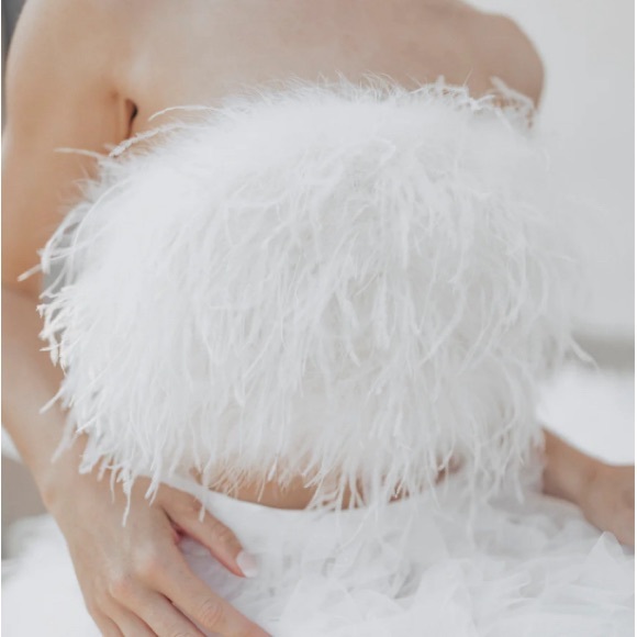 Untamed Petals Tops - Untamed Petals Social Hour Feather Top